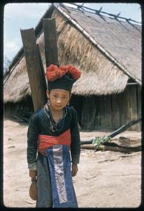Hmong (Meo) girl carries water