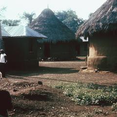 Round Mud Brick House with Thatched Roof in Vai Village