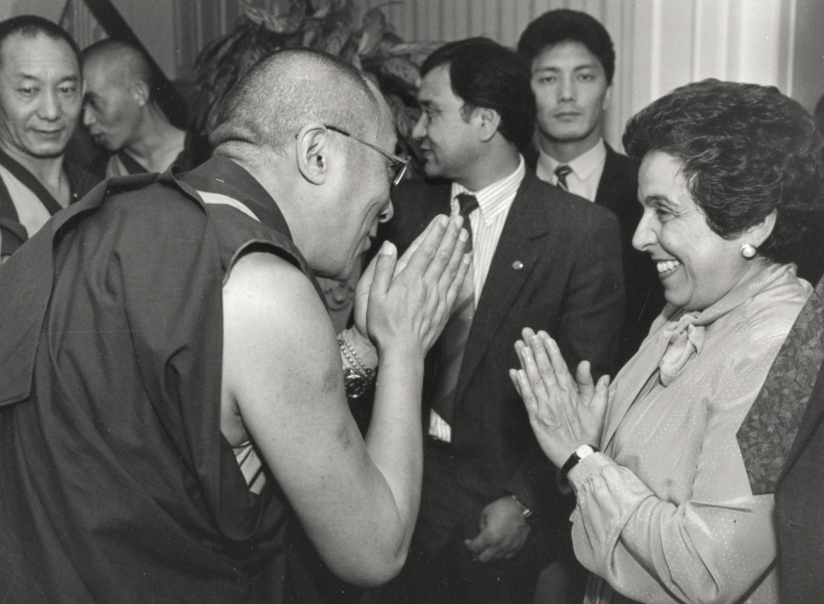 Chancellor Donna Edna Shalala with the Dalai Lama