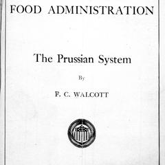 United States Food Administration: The Prussian system