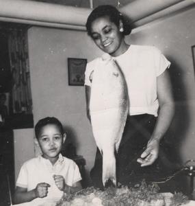 Beatrice Gulley with son