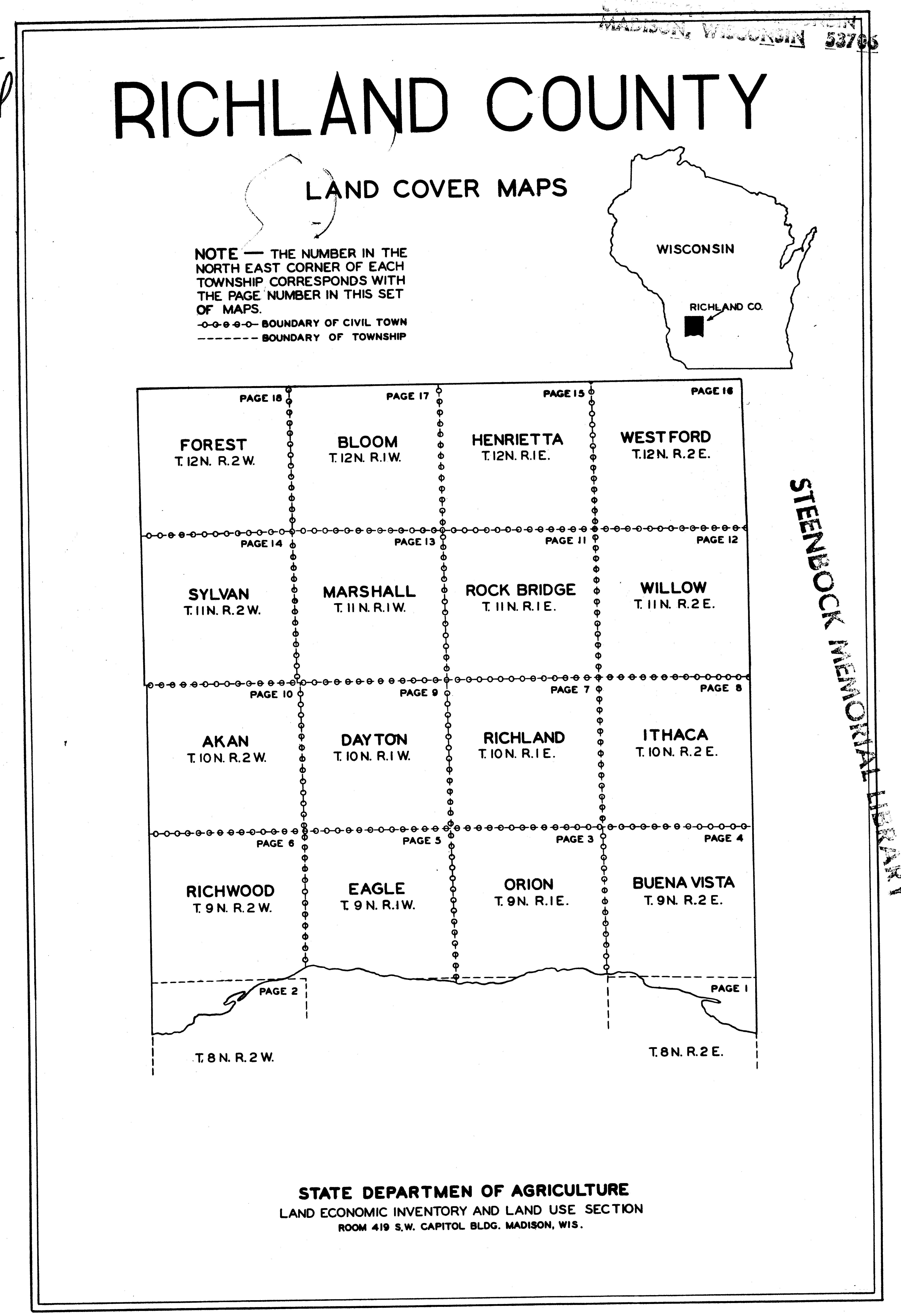 ‎richland County Land Cover Maps Uwdc Uw Madison Libraries 4679