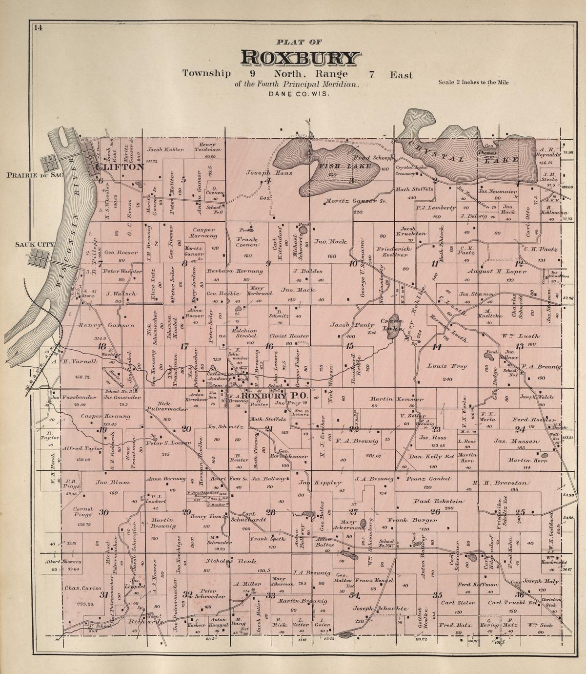 Plat Book Of Dane County Wisconsin Drawn From Actual Surveys And The County Records Full 0010