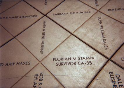 Commemoration tile at Monona Terrace