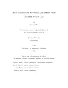 High-dimensional Network Estimation from Discrete Event Data