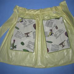 Yellow polished cotton half apron