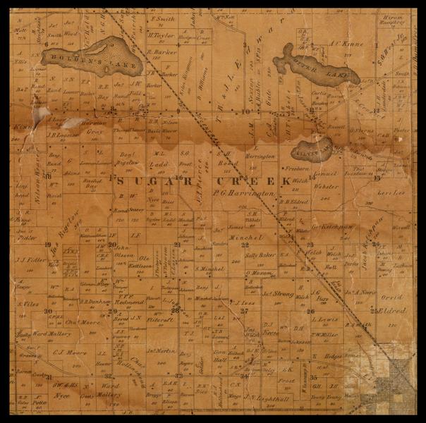 Sugar Creek Township plat map, 1857 Full view UWDC UWMadison Libraries