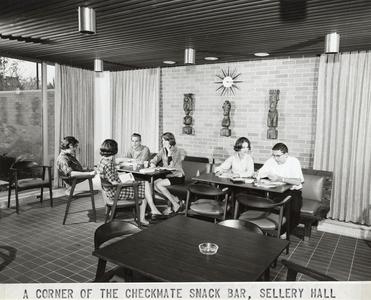 Relaxing in the Sellery hall snack bar