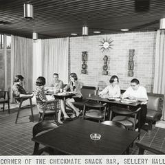 Relaxing in the Sellery hall snack bar