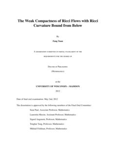 The Weak Compactness of Ricci Flows with Ricci Curvature Bound from Below
