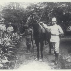 General Lawton with horse and subordinates, 1899-1902