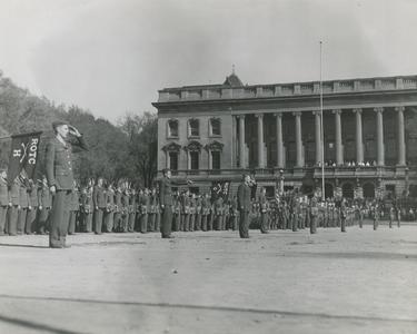 ROTC standing at attention