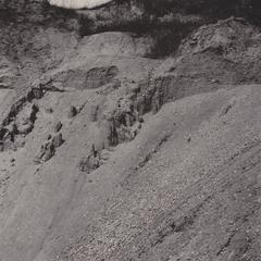 Gravel pit in gullied escarpment