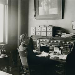 President Sutherland at his desk