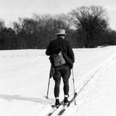 Luna Leopold skiing