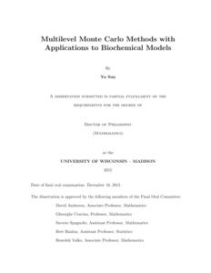 Multilevel Monte Carlo Methods with Applications to Biochemical Models