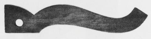 Black and white photograph of a cresting rail pattern.