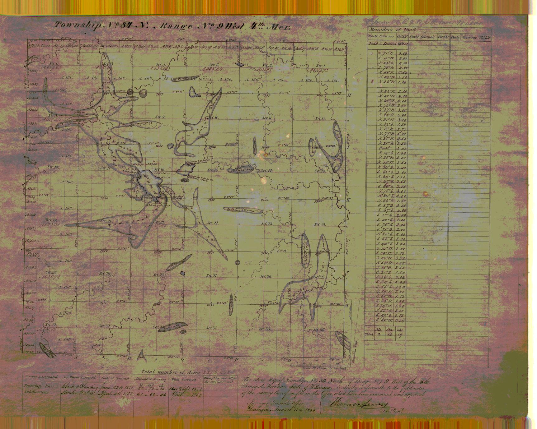 [Public Land Survey System map: Wisconsin Township 34 North, Range 09 West]