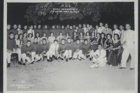 Cadets and male and female friends at a party, La Union