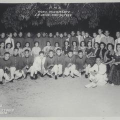 Cadets and male and female friends at a party, La Union