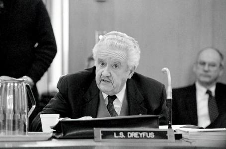Lee Sherman Dreyfus at the Regents Hearing on ROTC, January 1990