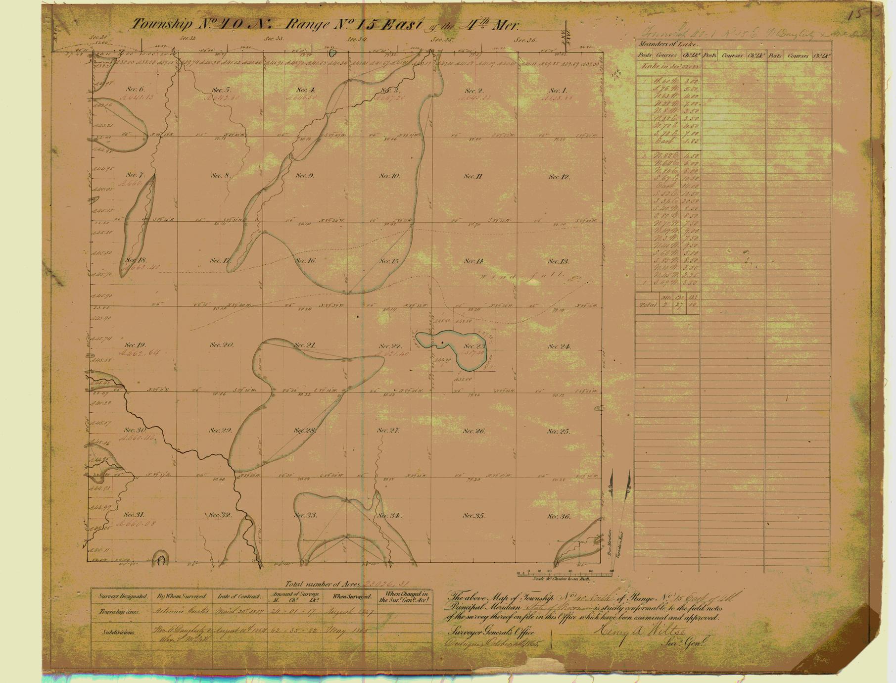 [Public Land Survey System map: Wisconsin Township 40 North, Range 15 East]