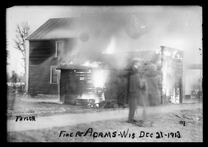 Fire at Adams- Wis. Dec 21- 1913