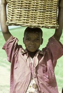 People of South Africa : boy with basket