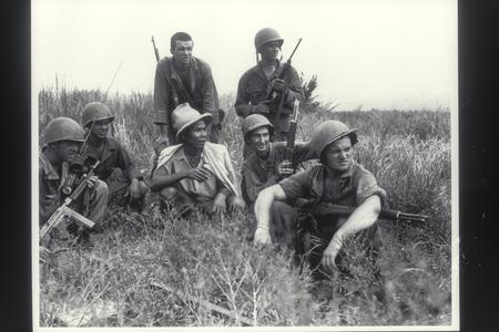 Filipino tells U.S. soldiers where he has last seen the Japanese, Mindoro, 1944