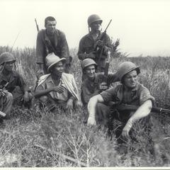Filipino tells U.S. soldiers where he has last seen the Japanese, Mindoro, 1944