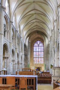 Christchurch Priory nave looking west