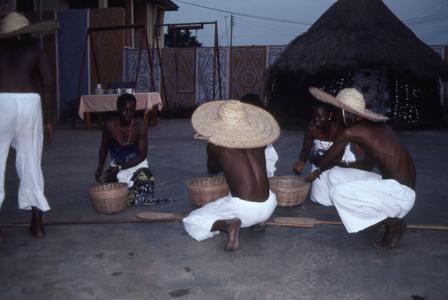 Dancers with baskets at Nike Centre for Art and Culture