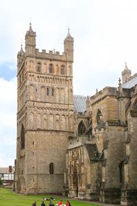 Exeter Cathedral north tower view from the west