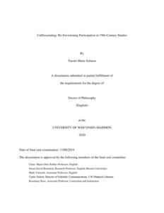 UnDissertating: Re-Envisioning Participation in 19th-Century Studies