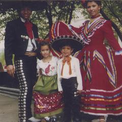 Family in Mexican traditional dress