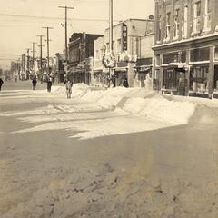Washington Street winter scene, 1940s