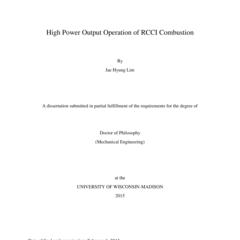 High Power Output Operation of RCCI Combustion