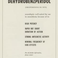 Dehydrobenzperidol advertisement