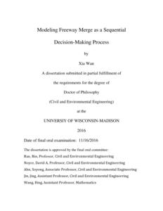 Modeling Freeway Merge as a Sequential Decision-Making Process
