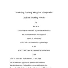 Modeling Freeway Merge as a Sequential Decision-Making Process