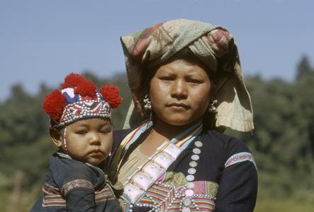 Lahu woman and child