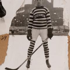 Hockey player on Library Mall