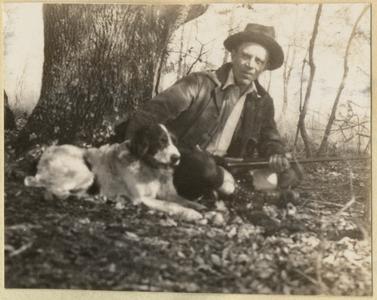 Aldo with "Flick" quail hunting, near Pascagoula, Mississippi, January 1929
