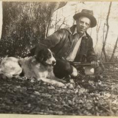 Aldo with "Flick" quail hunting, near Pascagoula, Mississippi, January 1929