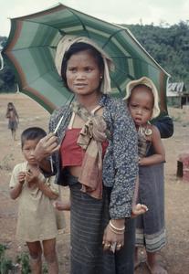 Ethnic Khmu' woman with child