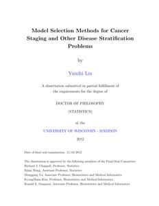 Model Selection Methods for Cancer Staging and Other Disease Stratification Problems