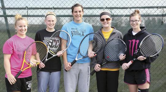 Women's tennis team, University of Wisconsin--Marshfield/Wood County, 2013