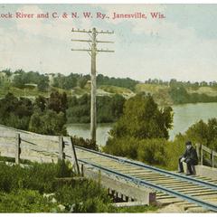 Railroad bridges across the Rock River