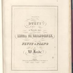 Admired duett in Donizetti's opera Linda di Chamounix