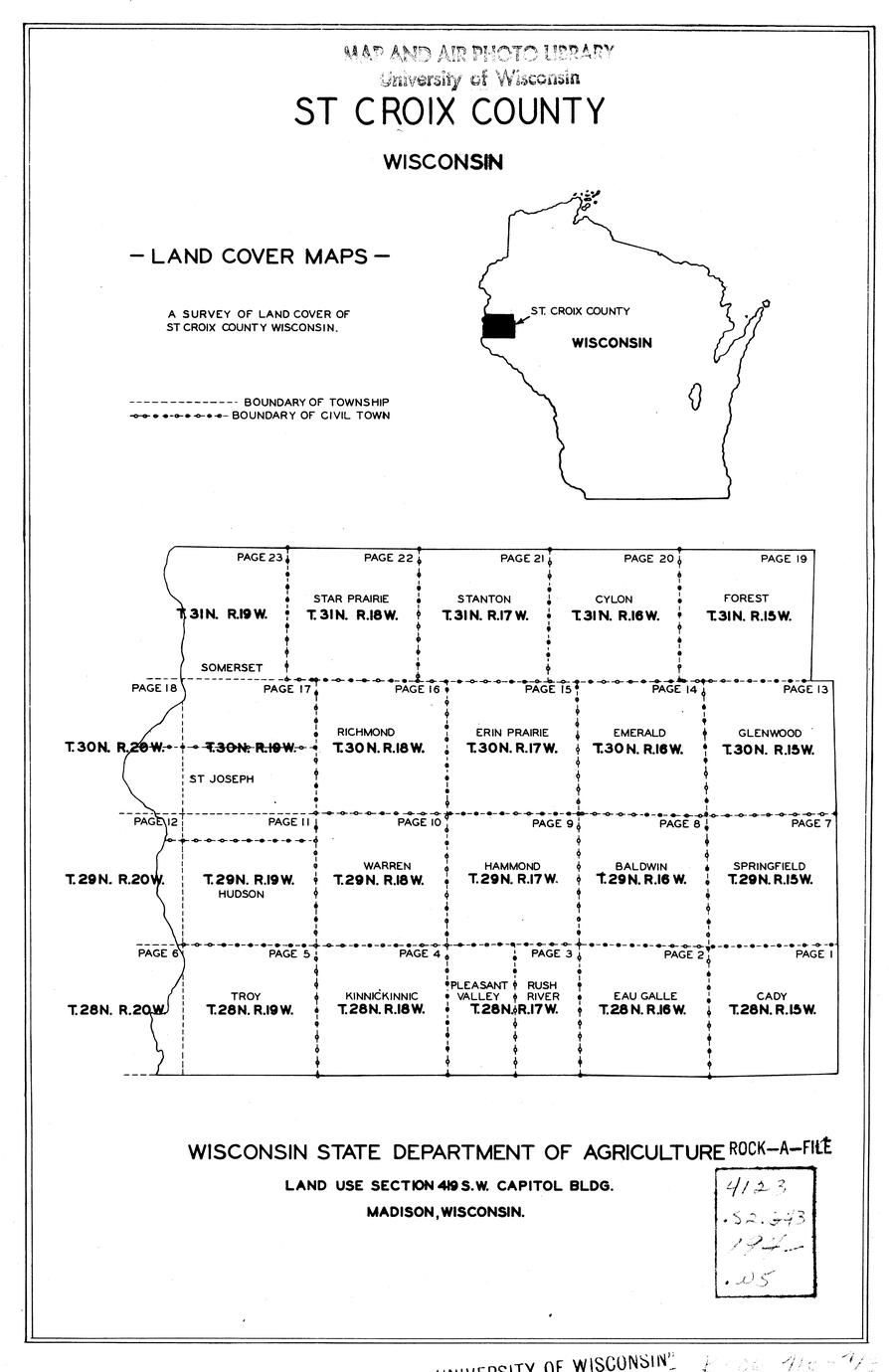 ‎St Croix County Wisconsin land cover maps UWDC UW Madison Libraries